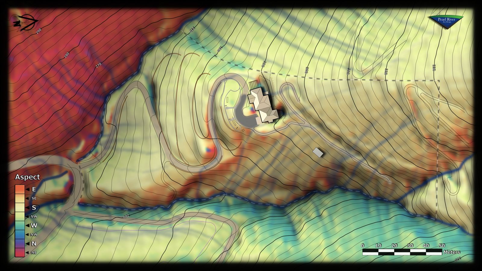 Solar aspect map of Sa Medada